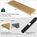Floating Shelves for Wall, 2 Large Wall Mounted Shelves with Invisible Brackets, Long Wood Floating Wall Shelf Shelves for Living Room, Bedroom, Kitchen, (Oak, 36" W x 9" D x 1.5" H) by TinyTreasures Baby Boutique