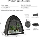 Porayhut Pop up Sunshade Cloth Pack of 3,Easy Open Crop Shade Net 36''*36''*39''UV Resisitant Plant 80% Sunblock Net for Mini Flower Pot with Stakes by GreenHaven Gardens