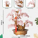 Natural Rose Quartz Gemstone Crystal Bonsai Tree of Life（1,350 Gemstone Count） Large Feng Shui Money Chakra Tree for Luck and Wealth Decoration 20 Inches by GreenHaven Gardens