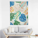 ICMOLYYENLO Tropical Green Plant Tapestry, Green Palm Leaves Natural Landscape Print Wall Tapestry for Bedroom Living Room Dormitory 60x60 Inch by CozyNest Decor