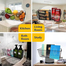 Joben Oligey 3 Set [Extra Large] Hanging Wall Baskets ,Wire Basket For Storage Pantry, Farmhouse Food Storage Kitchen Pantry Laundry Closet Garage RV ,Black by CozyNest Decor