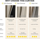 NICETOWN Blackout Curtains for Bedroom, Grommet Privacy 100% Blackout 96 inches Length Thermal Insulated Curtains for Living Room, 2 Panels, 52W x 96L, Natural by TinyTreasures Baby Boutique