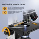 [Research-Grade] Vabiooth Lab Compound Trinocular Microscopes 40X-2500X Magnification with 7" LCD Screen 5MP E-Eyepiece, Two-Layer Mechanical Stage for Animal Husbandry, Pet Hospitals, Lab, Farms by TinyTreasures Baby Boutique