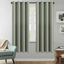 H.VERSAILTEX Winter Season Thermal Insulated Nickel Grommet Blackout Curtains/Draperies for Bedroom/Living Room - 2 Panels Set - 52x72 Inch - Solid Light Sage by CozyNest Decor