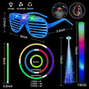 148 PCS Glow in the Dark Party Supplies, 16PCS Foam Glow Sticks, 16PCS LED Glasses,100PCS Glow Sticks Bracelets and 16Pcs LED Hair Clips Fiber Optic for Glow Party, Wedding, Halloween Party by TinyTreasures Baby Boutique