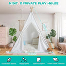 Sumbababy Large Teepee Tent for Adults Indoor - Cotton Canvas Kids Tents for Toddlers - Foldable Play Tent Gift Toy for Girls Boys, Picnic Wedding Tent - Boho Playroom Decoration for Party Festivals by TinyTreasures Baby Boutique