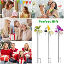 Garden Decor for Outside,3 Pcs Luminous Insect Garden Decorative Stakes,Glow in The Dark Bee Lights Metal Yard Art,Waterproof Outdoor Spring Lawn Patio Pathway Decoration for Mom,Women,Grandma by CozyNest Decor