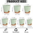 Self Watering Pots, Flower Planting Pots for Indoor Outdoor Plants, African Violet, Flowers, Succulent,Cactus Plant Pots with Drainage Holes Green Plastic Pots Gift Idea For Lazy people House Decor by GreenHaven Gardens