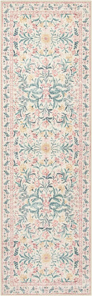 Wonnitar Floral Washable Runner Rug, 2'6"x8' Runners for Hallways Pink Rugs for Entryway Bedroom, Boho Non Slip Soft 8ft Long Carpet for Kitchen Bathroom Laundry by TinyTreasures Baby Boutique