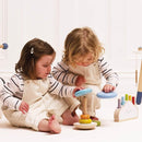 Le Toy Van – Wooden Rainbow Stacker | Girl & Boy 7 Piece Rainbow Wobbling Ring Stacker – Suitable for 18+ Months by TinyTreasures Baby Boutique