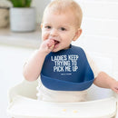 Bella Tunno Baby Bib for Eating, Waterproof Silicone Bib with Large Food Catcher, Adjustable Fit for Babies 4-12 months & Toddlers 1-3 Years, Boys & Girls, Pick Me Up by TinyTreasures Baby Boutique