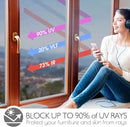HIDBEA One Way Privacy Window Film, Daytime Mirror Reflective Heat Control UV Sun Blocking Non-Adhesive Static Cling Window Tint for Home and Office(Gray-Silver, 17.5 Inch x 6.5 Feet) by CozyNest Decor