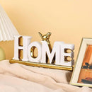 XMGZQ White and Gold Decor for Living Room Bedroom Bookshelf Coffe Table, Home Sign Aesthetic Statues Boho Wedding Accents Decorations, Knick Knacks Home Decor for Shelves,Living Room,Bedroom,Desktop by CozyNest Decor