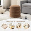 Furniliving Modern Round Ottoman, Soft Bedroom Ottoman Footstool Round Ottomans Stool for Living Room, Makeup Room, Coffee, Velvet by CozyNest Decor