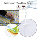 Picnic Blanket Beach Mat Extra Large Sandproof Waterproof Camping Blanket Portable Travel Blanket Play Mat for Outdoor Indoor Family Women Men Kids Beach BBQ Park Grass, 79"x57" by TinyTreasures Baby Boutique