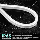 GZBtech Flexible LED Neon Rope Lights 50FT,AC 110-120V Waterproof Strip Light, 120 LEDs/M Cuttable Connectable Neon Lighting for Indoor Outdoor Home Decor/Commercial Building Use-Cold White 15M by CozyNest Decor