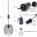 pearlstar Battery Operated Outdoor Hanging Light — Outdoor Indoor Pendant Chandelier Waterproof Porch Gazebo Patio Pendant Lantern Chandelier Lighting by GreenHaven Gardens
