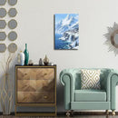 Winter lakeside town and snowy scenery merge together to form a landscape poster wall art suitable for living room bedroom and office by CozyNest Decor