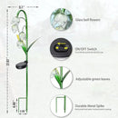 VCUTEKA Solar Garden Decor Stake Outdoor Light Glass Flower Stake for Yard Lawn Decor Backyard Decorations by GreenHaven Gardens