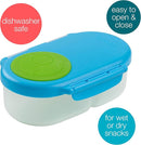 b.box Snackbox | Mini Bento Lunch Box with 2 Leakproof Compartments | Ideal for Toddlers, Kids Lunch & Snacks | Fits Whole Piece of Fruit | BPA Free - Ocean Breeze by TinyTreasures Baby Boutique