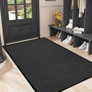 Commercial Grade Entrance Mat 3x5Ft Brush Step Entrance Rug with Striped Pattern&Rubber Border Indoor Outdoor Low Profile Rubber Entry Carpet Mat for Hallway,Home,High Traffic Area,Black by GreenHaven Gardens