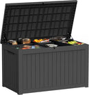 230 Gallon Deck Box Large Outdoor Storage for Patio Furniture,Outdoor Cushions,Garden Tools and Pool Supplies,Waterproof,Resin,Lockable(Black) by CozyNest Decor