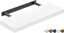 QEEIG Floating Shelf for Wall Bathroom Shelves Bedroom Kitchen Living Room Farmhouse Small Book Shelf 16 inch Set of 1, White (015-W1) by CozyNest Decor