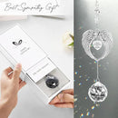 Sympathy Gift Modern Grief Gift for Lose of Loved Ones, Memorial Suncatcher with 40mm Crystal Ball, Sorry for Your Lose Rainbow Maker, Bereavement Gift Idea Angel Wings Design, Clear by GreenHaven Gardens