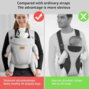 New Upgrade Ergonomic Baby Carrier Newborn Toddler Wrap Carrier,Hands Free Baby Sitting Sling,Breathable,Perfect for Infants/Chest Sling for Babies Shower Gift (Light Grey, Upgrade-with Belt) by TinyTreasures Baby Boutique