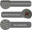Small baskets for Organizing,Cute woven Storage basket with recycled paper rope for Shelves Bathroom,Little decorative basket,Set of 3 (Dark Grey) by GreenHaven Gardens