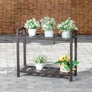 Versatile Indoor/Outdoor Plant Stand – High-Strength Aluminum with 300 LBS Load Capacity - Ideal Decor for Patios, Gardens, Living Rooms | L25.5 x W11.8 x H22 inches by GreenHaven Gardens