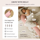 Cuddobaby Pregnancy Pillow 5-in-1 【Cooling Cover, Adjustable Firmness】 Patented Lock Design, Turn into O-Shape Nursing Pillow, 5-Point Full Body Support, Maternity Pillow with Travel Bag - Pink by TinyTreasures Baby Boutique
