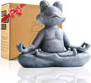 Goodeco 12.5" L×10" H Meditating Yoga Frog Statue - Gifts for Women/Mom, Zen Garden Frog Figurines for Home and Garden Decor, Frog Decorations Gift Ideas, Frog Gifts for Women by GreenHaven Gardens