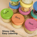 KeaBabies 12pk 4oz Glass Baby Food Containers with Lids - Leak-Proof, Microwavable Small Glass Jars, Baby Purees & Toddler Snack Storage Containers, BPA-Free, Dishwasher & Freezer Safe (Kea) by TinyTreasures Baby Boutique