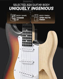 DONNER DST-80 Electric Guitar 39” Beginner Electric Guitar Kit with Amp, Classic SSS Pickup Complete with Gig Bag, Tuner, Capo, Strap, Picks, and Free Online Lessons by TinyTreasures Baby Boutique