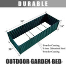 1 Pack 8x3x2FT Galvanized Raised Garden Bed Kit Retangular Metal Ground Planter Box Outdoor Bottomless Planter Raised Beds for Vegetables Flowers Herbs Fruits, Green by CozyNest Decor