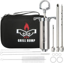 Meat Injector Syringe Kit with 3 Professional Marinade Injector Needles and Travel Case for BBQ Grill Smoker, Turkey and Brisket; 2-oz Large Capacity, Both Paper User Manual and E-Book by GreenHaven Gardens