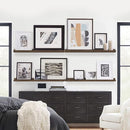Forbena Rustic Wood Wall Shelves for Living Room Set of 4, 36 Inch Long Floating Shelves with Lip, Large Farmhouse Wooden Picture Ledge Shelf for Bedroom Office Hallway Photo Frames (Dark Brown) by TinyTreasures Baby Boutique