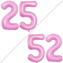 GOER Number 25 Balloons for 25th Birthday Party Decorations,42 Inch Jumbo Foil Helium 52 Balloons for 52nd Birthday Party Decoration (Light Pink) by TinyTreasures Baby Boutique
