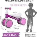Baby Balance Bike Toys for 12-36 Months Kids Toy Boy and Girls Gifts Toddler Best First Birthday Gift Children Walker No Pedal Infant 4 Wheels Bicycle (Classic, Purple) by TinyTreasures Baby Boutique