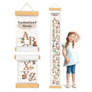 Customize Name Growth Chart Wall, Cute Letters Canvas Height Chart for Kids, Height Indicator Tape Ruler Growth Chart Decor, Toddler Room Decoration, Baby Measuring Board by TinyTreasures Baby Boutique