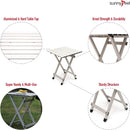 SUNNYFEEL Folding Camping Table - Lightweight Aluminum Portable Picnic Table, 18.5L x 18.5W x 24.5H Inch for Cooking, Beach, Hiking, Travel, Fishing, BBQ, Indoor Outdoor Small Foldable Camp Tables by GreenHaven Gardens