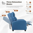 BestMassage | Recliner Chair | No Massage Function | Textile Blue | with Lumbar Support, Adjustable Push Back, Wide Armrests, Footrest & Padded Seat | Easy Assembly | for Living Room, Home Theatre by CozyNest Decor