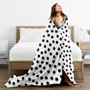 HGOD DESIGNS Polka DotsBlanket, Super Soft Brush Strokes Dots Throw Blanket 40"x50" Blanket for Bed Couch Chair Fall Winter Camping Living Room Office by CozyNest Decor
