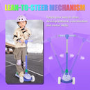 3-Wheel Light-Up Kids Scooter, 20 Different Light Patterns,Three Adjustable Heights,Lean to Steer, Balance Scooter for Ages 3-8 by TinyTreasures Baby Boutique