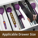 Utoplike Bamboo Drawer Dividers Large, 4'' High Adjustable Kitchen Drawers Organizers for Clothing, Spring Loaded, Works in Bathroom, Dresser, Desk, 4 PCS, Black by CozyNest Decor