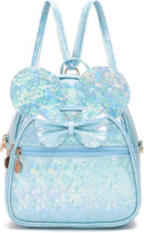 KL928 Girls Bowknot Polka Dot Cute Mini Backpack Small Daypacks Convertible Shoulder Bag Purse for Women by TinyTreasures Baby Boutique
