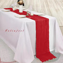 12 Pack Red 10FT Cheesecloth Table Runner Rustic Gauze Fabric Cheese Cloth Table Runner for Wedding Bridal Baby Shower Table Decor Boho Sheer Birthday Party Table Decorations 20 x 120 Inch Long by CozyNest Decor