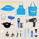 Barber Shop Pretend Play Toy, Kids Hair Salon Toys, Kids Shaving Kit for Boys Ages 3+ with Blow Dryer, Electric Shaver Toys, Tool Bag and Stylist Shave Barber Accessories for Role Play (Black) by TinyTreasures Baby Boutique