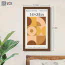 VCK 14x24 Frame Set of 3, Brown Wood Picture Frame with Exclusive Wood Grain, Wall Gallery Frame by CozyNest Decor